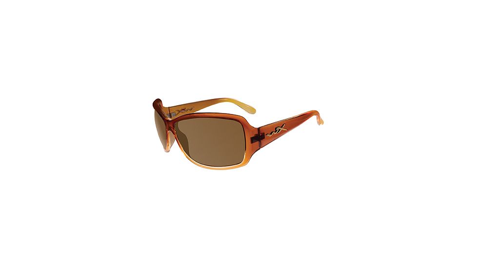 Wiley X Ashley Sun Glasses, Gloss Brown Fade Frame w/ Bronze Brown