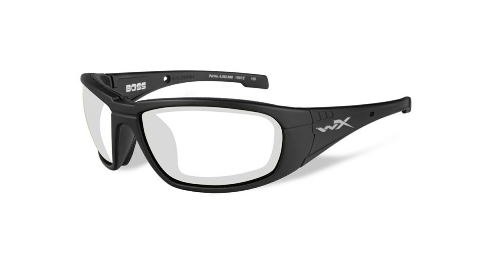 Wiley X Boss Single Vision Prescription Sunglasses, Matte Black Frame, CCBOS04FSV
