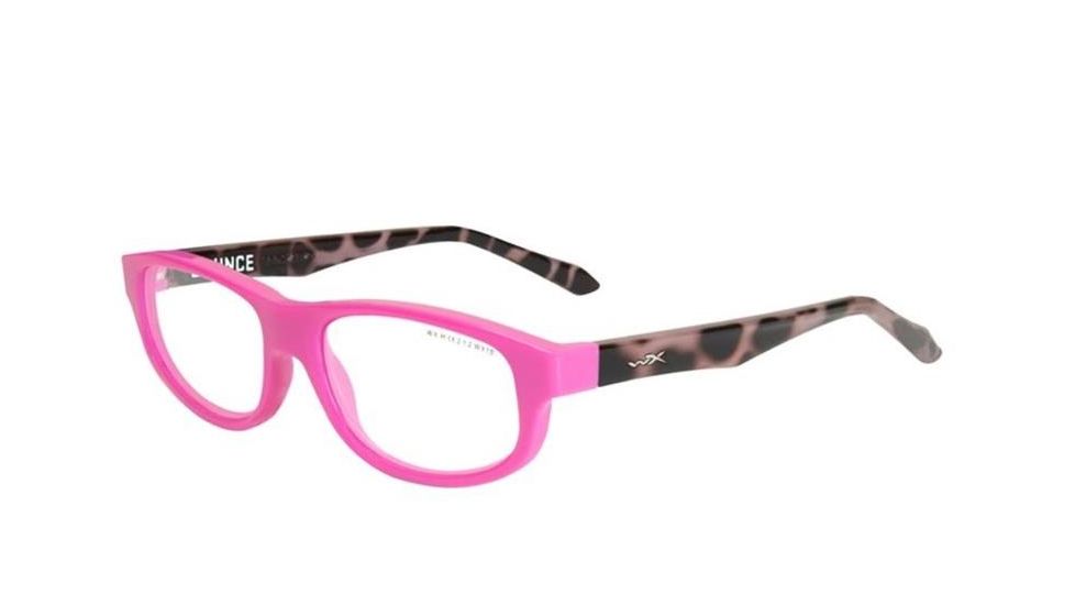 Wiley X Bounce Safety Glasses, Raspberry Rose/ Pink Demi Frame, No Polarized Lens YFBNC01