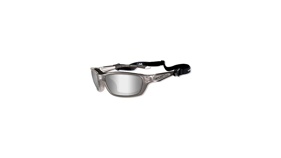 Wiley X Brick Sunglasses - Silver Flash Lens/ Crystal Metallic Frame 855