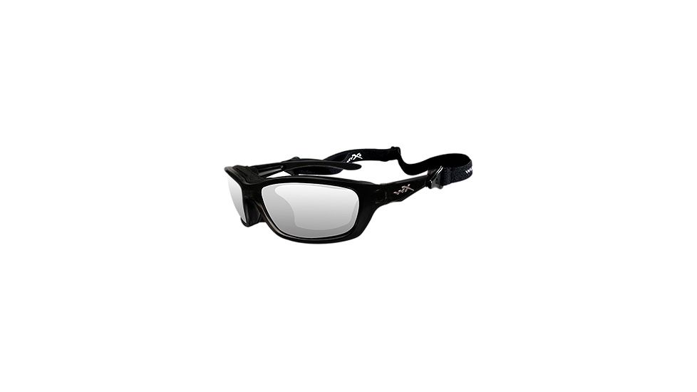 Wiley X Brick Sunglasses - Clear/Gloss Black Frame 853
