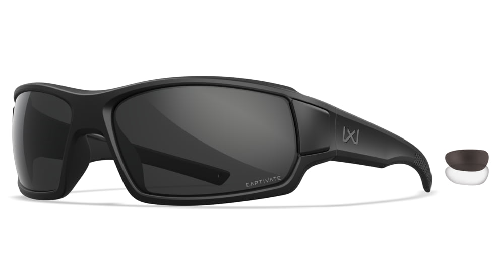 Wiley X Changeable Series Breach XL 2.5 Captivate Sunglasses, Clear Lens, CHBRCCCXL