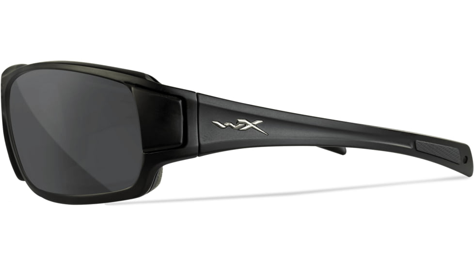 Wiley X Changeable Series Breach 2.5 Captivate Sunglasses, Matte Black FrameGunmetal Logo, Non-Polar Grey Lens, CHBRC01