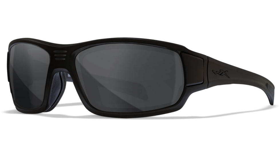 Wiley X Changeable Series Breach 2.5 Captivate Sunglasses, Matte Black FrameGunmetal Logo, Non-Polar Grey Lens, CHBRC01