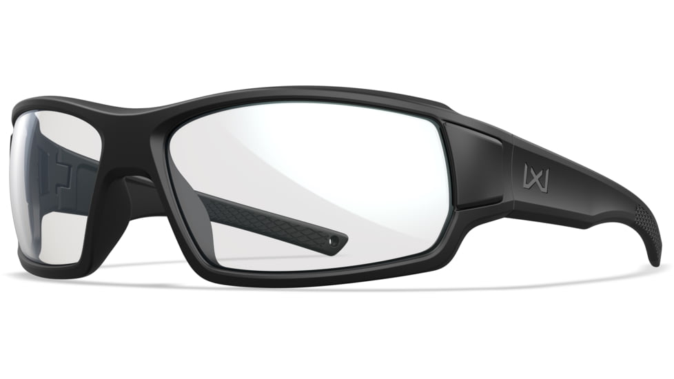 Wiley X Changeable Series Breach 2.5 Sunglasses, Matte Black Frame Gunmetal Logo, Clear Lens, CHBRC03