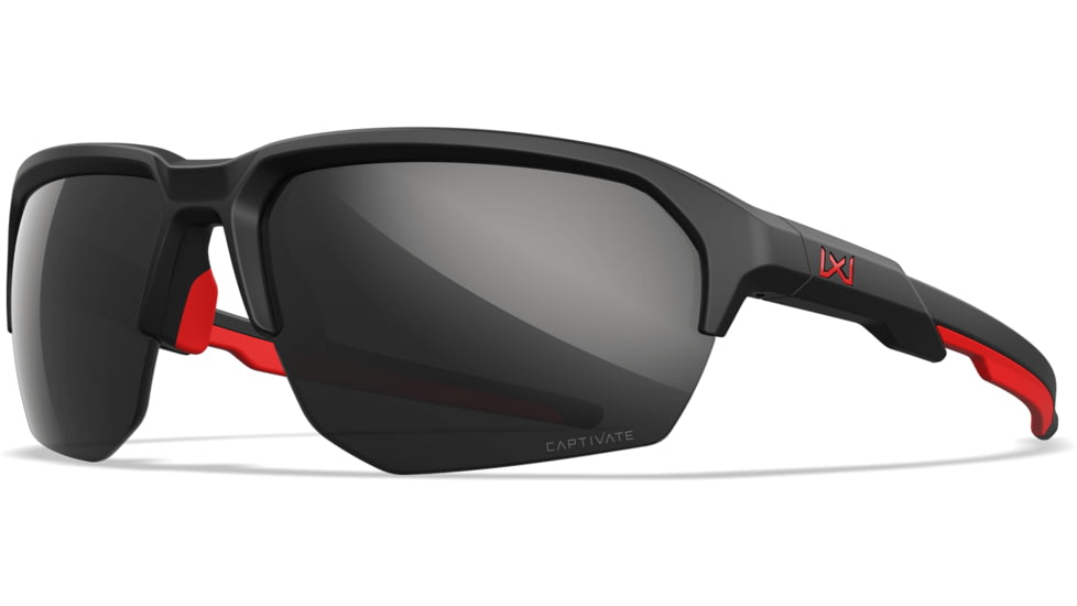 Wiley X Changeable Series Jakl Captivate Non-Pol Sunglasses, Matte Black, Black Mirror Lens, CHJKL15