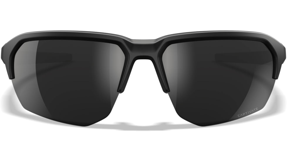 Wiley X Changeable Series Jakl Captivate Non-Pol Sunglasses, Matte Black Frame, Grey Clear Lens, CHJKL01