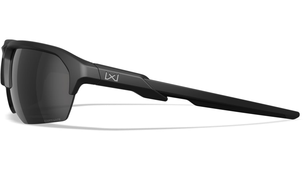 Wiley X Changeable Series Jakl Captivate Non-Pol Sunglasses, Matte Black Frame, Grey Clear Lens, CHJKL01