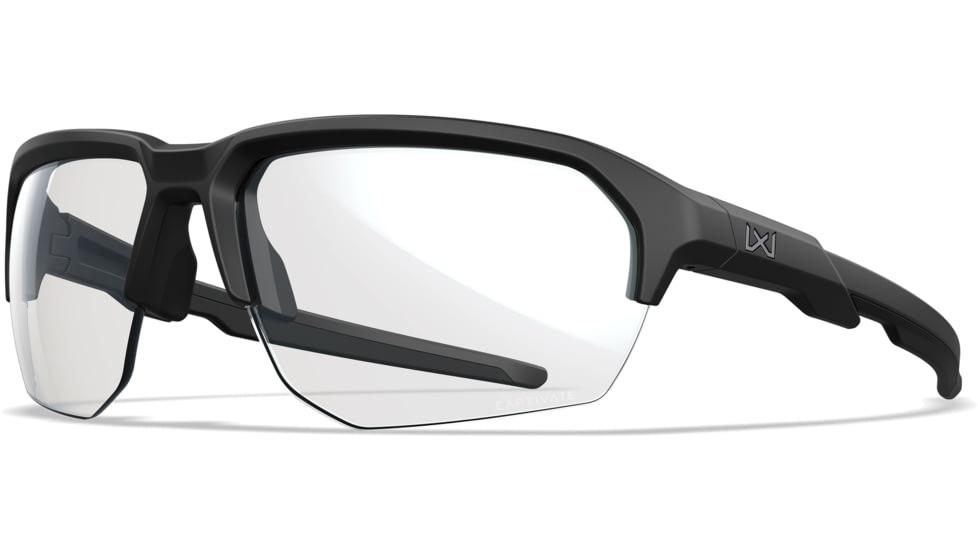 Wiley X Changeable Series Jakl Captivate Non-Pol Sunglasses, Matte Black Frame, Grey Clear Rust Lens, CHJKL08