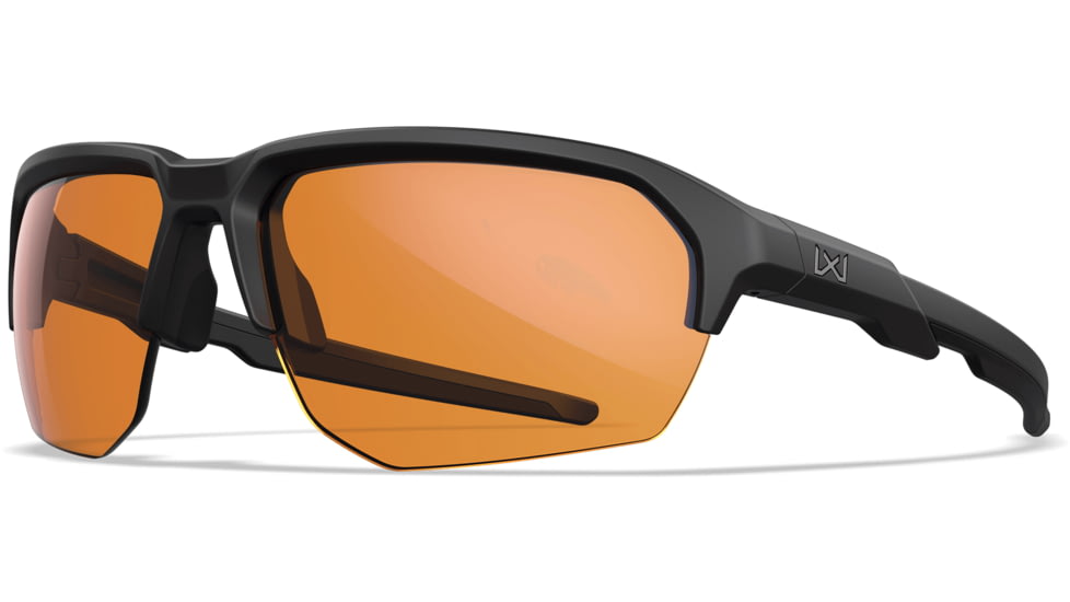 Wiley X Changeable Series Jakl Captivate Non-Pol Sunglasses, Matte Black Frame, Grey Clear Rust Lens, CHJKL08