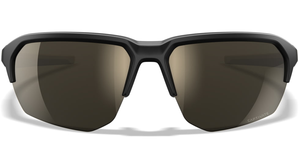 Wiley X Changeable Series Jakl Captivate Non-Pol Sunglasses, Matte Black Frame, Tungsten Mirror Lens, CHJKL04