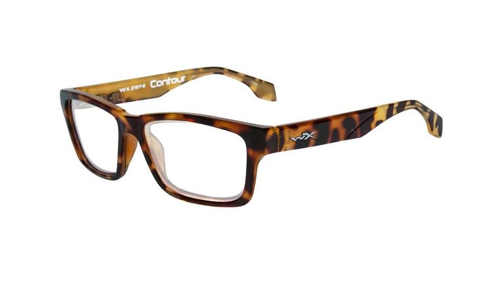 Wiley X WX Contour Eyeglass Frame,Rectangle,Gloss Brown WSCON04