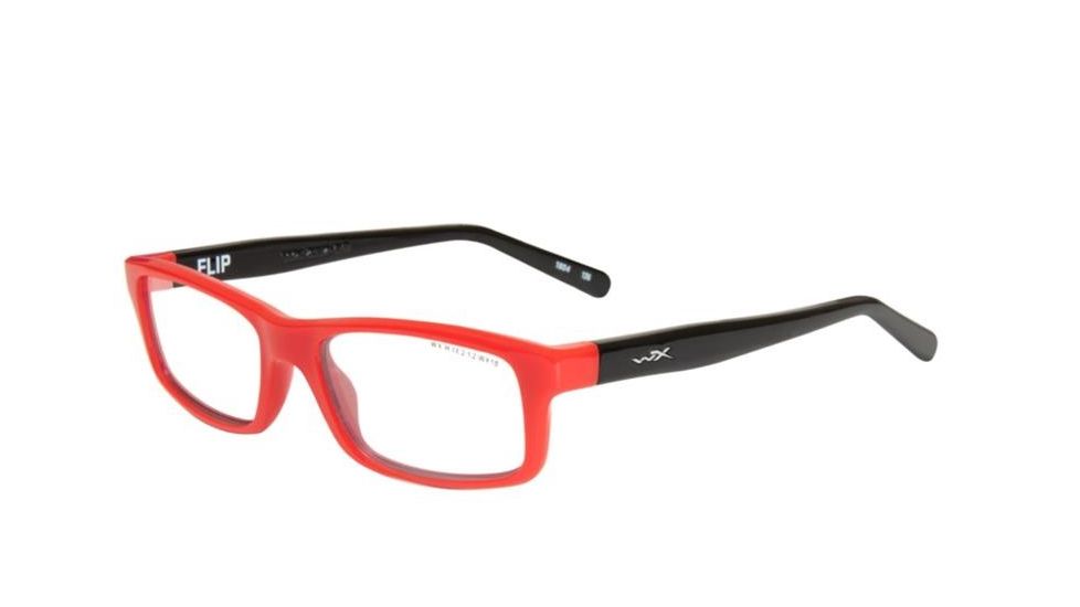 Wiley X Flip Safety Glasses, High Risk Red/ Black Frame, No Polarized Lens YFFLP02
