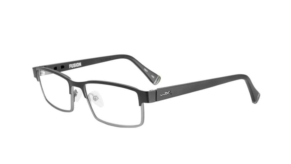 Wiley X Fusion Safety Glasses, Matte Black/ Dark Gunmetal Frame, No Polarized Lens WSFSN01