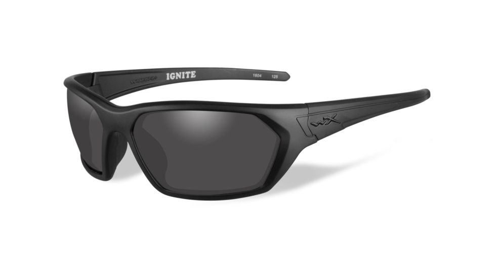 Wiley X Ignite Single Vision Prescription Sunglasses, Matte Black Frame, ACIGN01SV