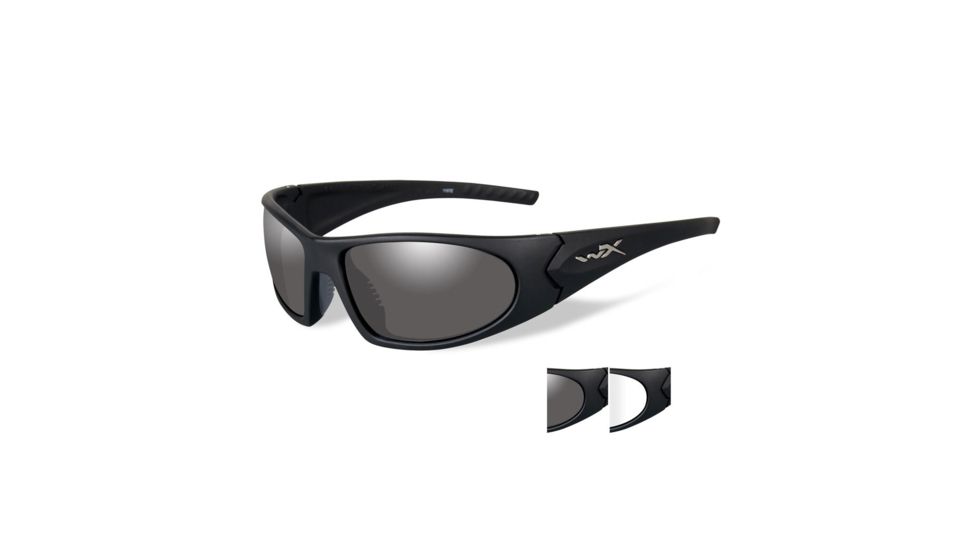 Wiley X Romer 3 Single Vision Prescription Sunglasses, Matte Black Frame, 1004SV