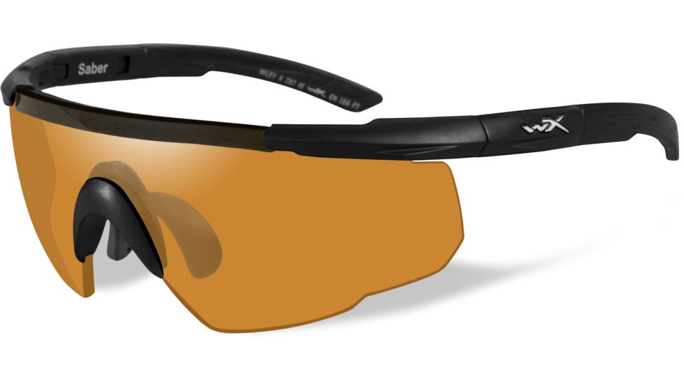 Wiley X Saber Advanced Sunglasses - Matte Black Frame w/ 2 Lens Package (Smoke Grey, Light Rust) 306
