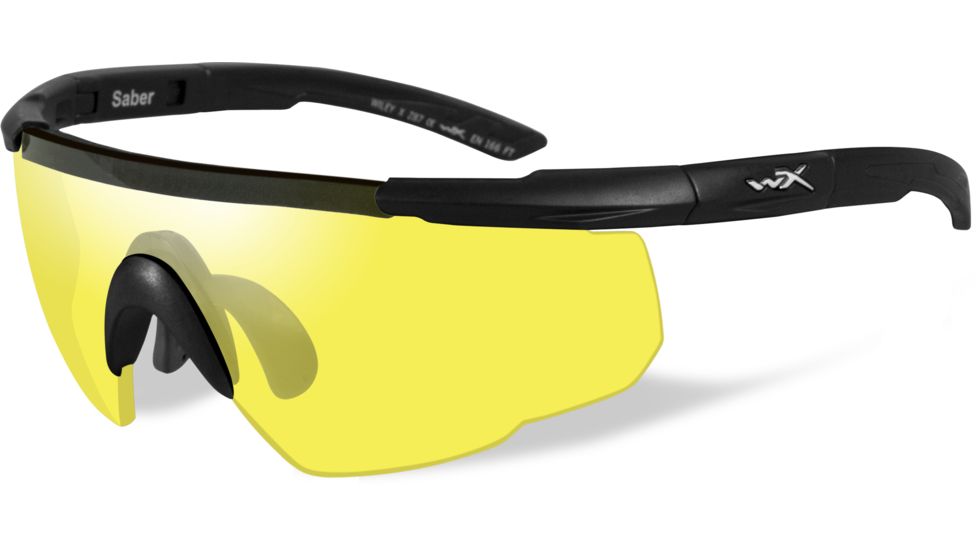 Wiley X Saber Advanced Sunglasses - Pale Yellow Lens / Matte Black Frame, 300