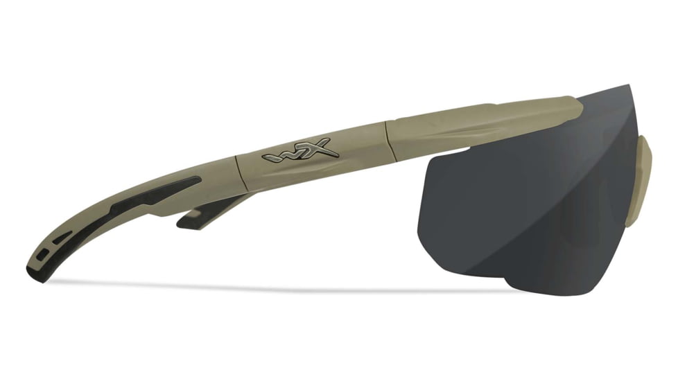 Wiley X Saber Advanced, Matte Tan Frame, Clear/Smoke Grey/Light Rust Lens, 308T