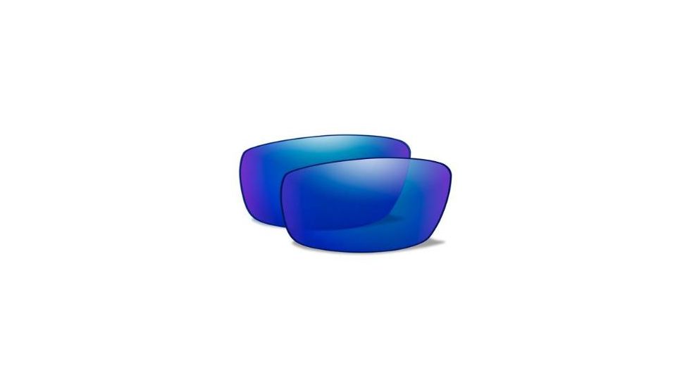 Wiley X WX Saint Replacement Parts - Polarized Blue Mirror Green Lens Only, CHSAIPBL