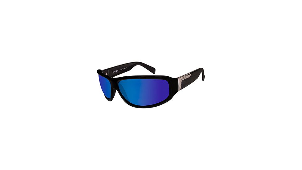 Wiley X Scissor Fishing Sunglasses, Polarized Blue Mirror w/ Green Tint, Black Frame SSSCI04