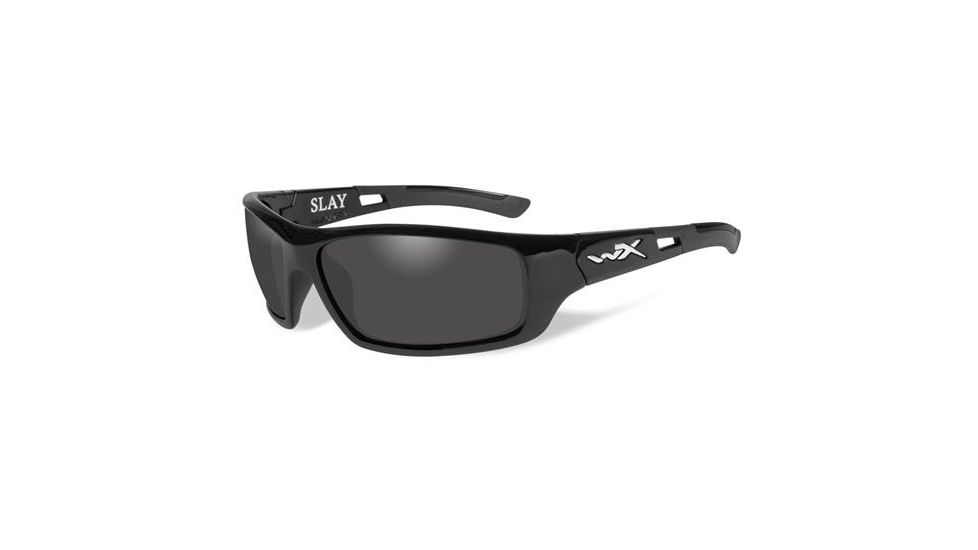 Wiley X Slay Progressive Prescription Sunglasses, Gloss Black Frame, ACSLA04FPR