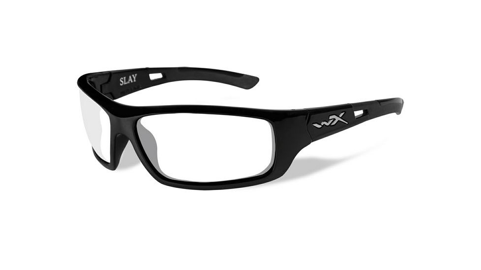 Wiley X Slay Progressive Prescription Sunglasses, Gloss Black Frame, ACSLA04FPR