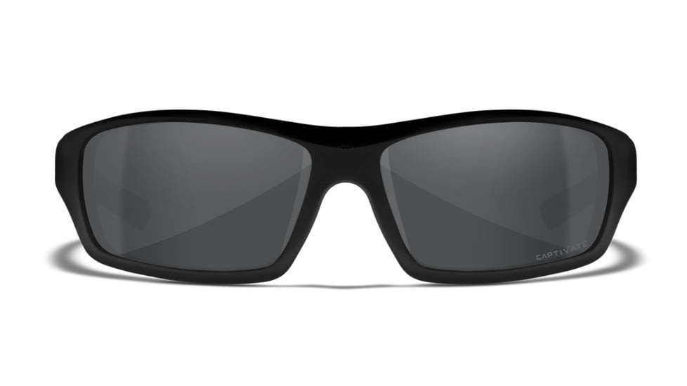 Wiley X Slay Sunglasses, Matte Black Frame, Captivate Pol Grey Lens, ACSLA14