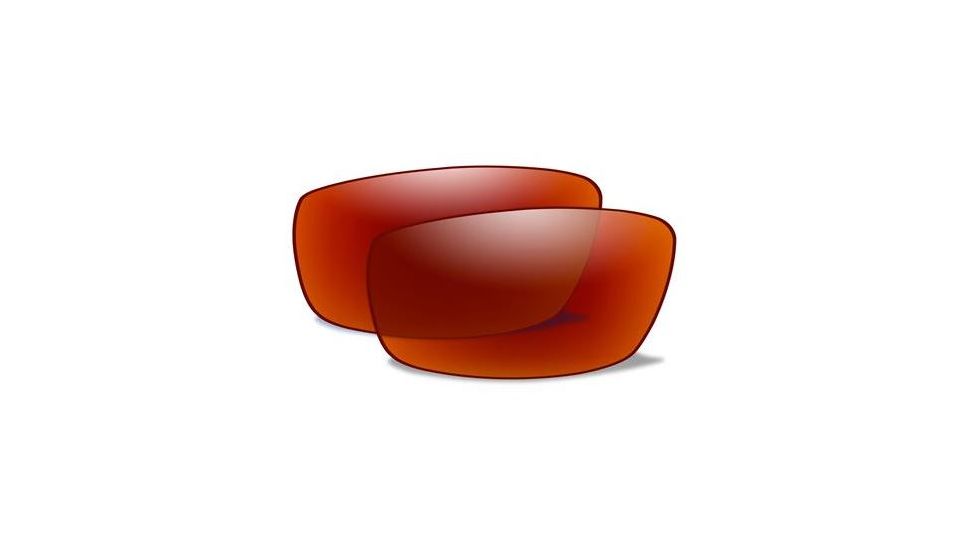 Wiley X WX Valor Replacement Parts - Polarized Crimson Mirror Smoke Grey Lens Only, CHVALPR
