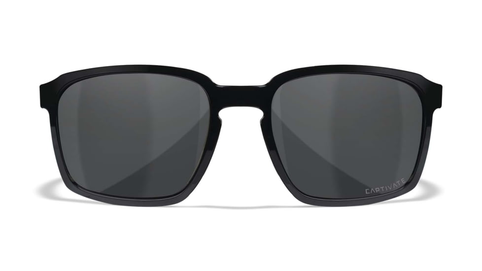 Wiley X WX Alfa Sunglasses, Matte Black Frame, Captivate Polarized Grey Mirror Lens, AC6ALF18