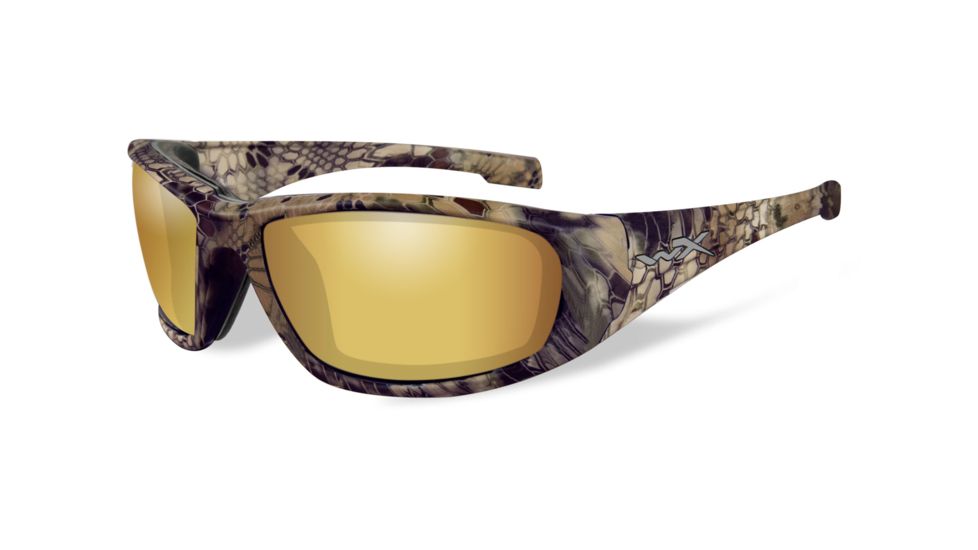 Wiley X WX Boss Sunglasses, Kryptek Highlander Frame, Polarized Venice Gold Mirror Lens, Polarized, CCBOS12