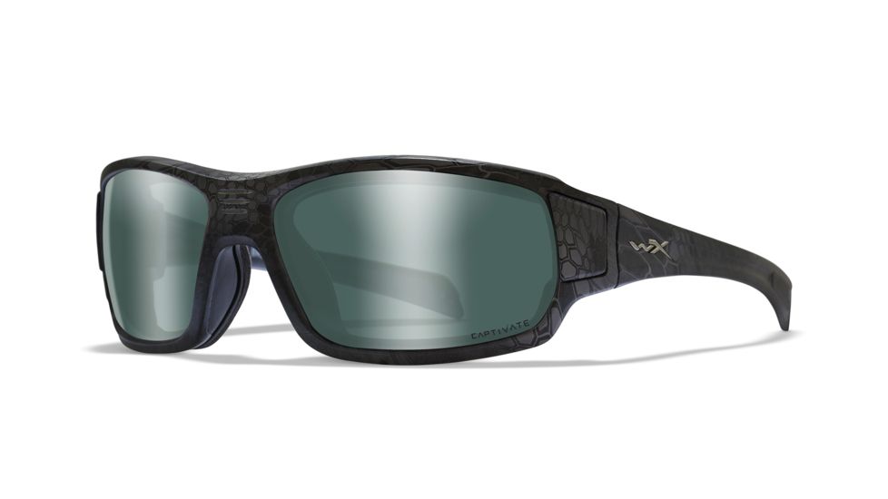 Wiley X WX Breach - Captivate - Polarized Platinum Flash/ Kryptek Typhon Frame, CCBRH12