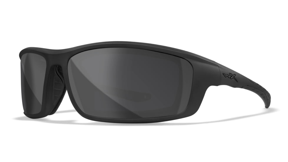 Wiley X WX Grid Sunglasses, Matte Black Frame, Grey Lens, CCGRD01