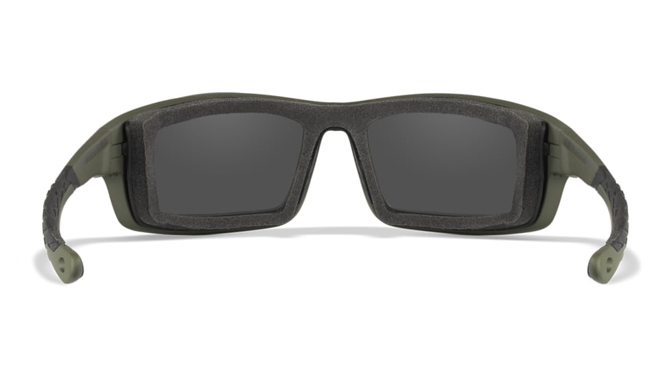 Wiley X WX Grid Sunglasses, Matte Utility Green Frame, Captivate Pol Grey Lens, CCGRD08