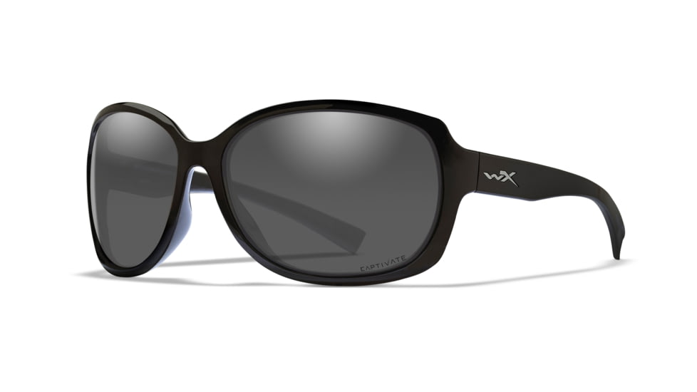 Wiley X WX Mystique - Captivate - Polarized Grey/ Gloss Black Frame,  ACMSQ08