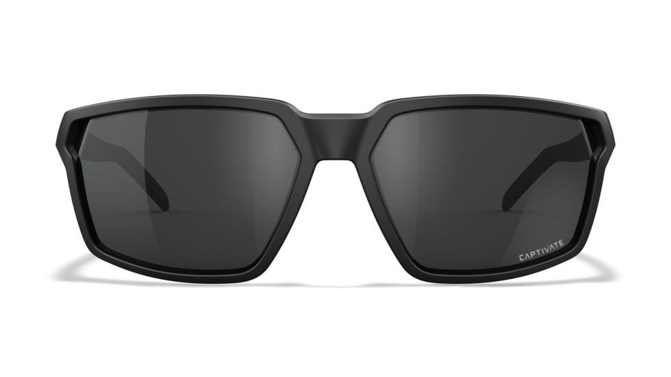 Wiley X WX Sierra Sunglasses, Matte Black Frame, Sierra Captivate Grey Lens, AC6SRA01