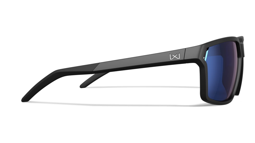Wiley X WX Sierra Sunglasses, Matte Black Frame, Sierra Captivate Pol Blue Mirror Lens, AC6SRA09