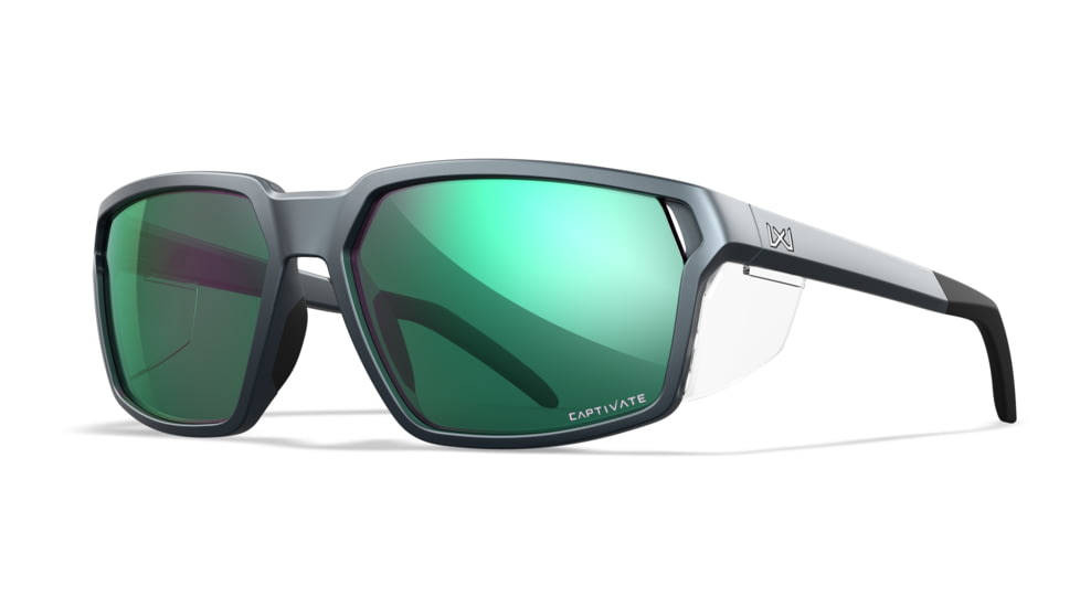Wiley X WX Sierra Sunglasses, Matte Graphite Frame, Sierra Captivate Pol Green Mirror Lens, AC6SRA07