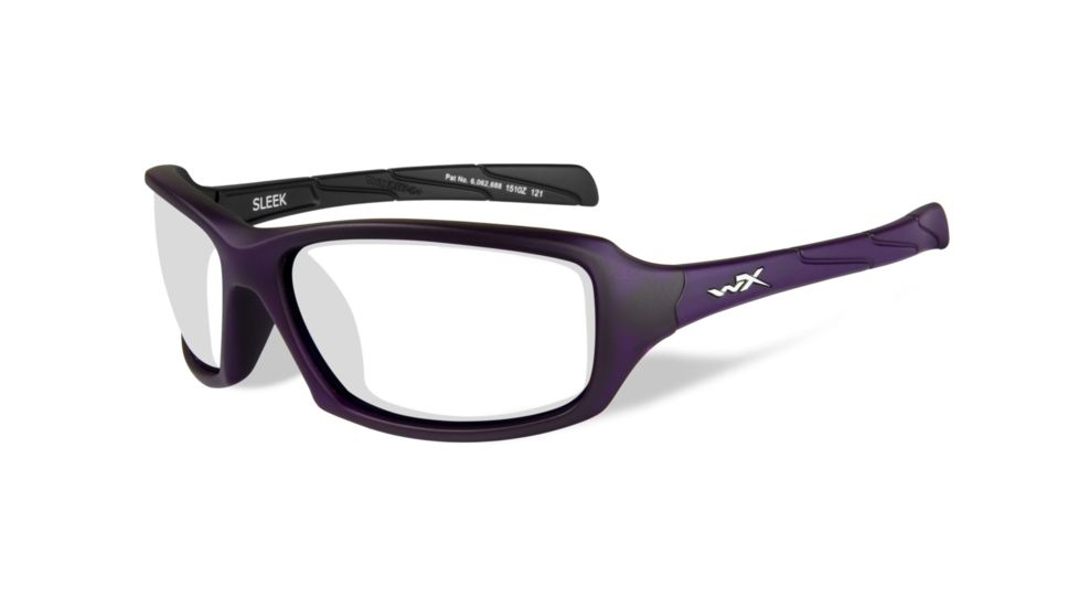 Wiley X WX Sleek Replacement Parts - Matte Violet Frame Only w/accessories, No Lens, CCSLE01F