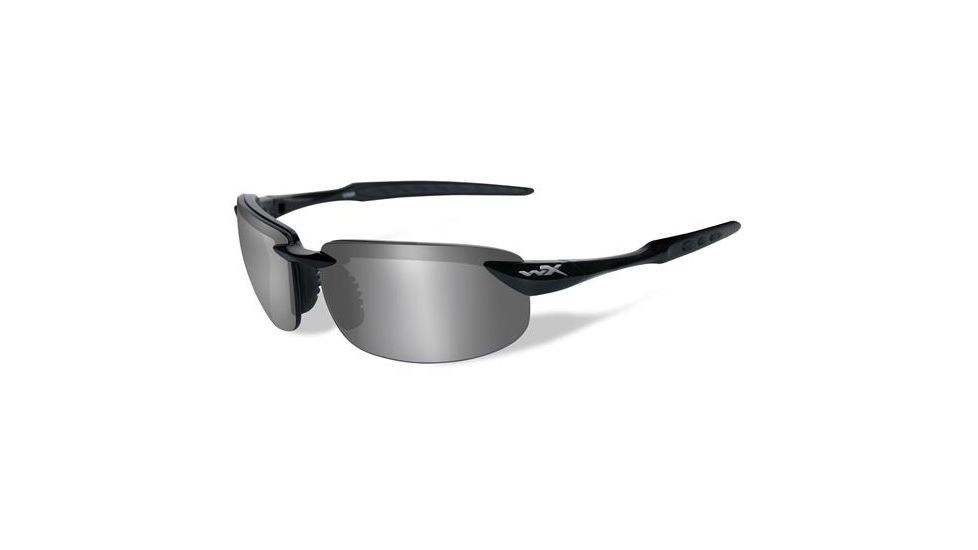 Wiley X WX Tobi Progressive Prescription Sunglasses, Gloss Black Frame, ACTOB04FPR
