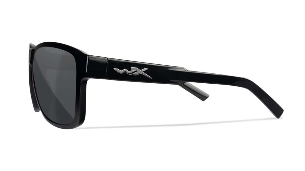 Wiley X WX Trek Sunglasses, Matte Black Frame, Captivate Polarized Grey Lens, AC6TRK18
