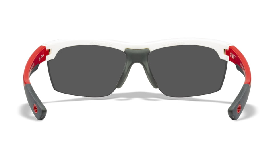 Wiley X YF Swift Sunglasses, Gloss White Frame, Red Mirror Lens, YFSWF05