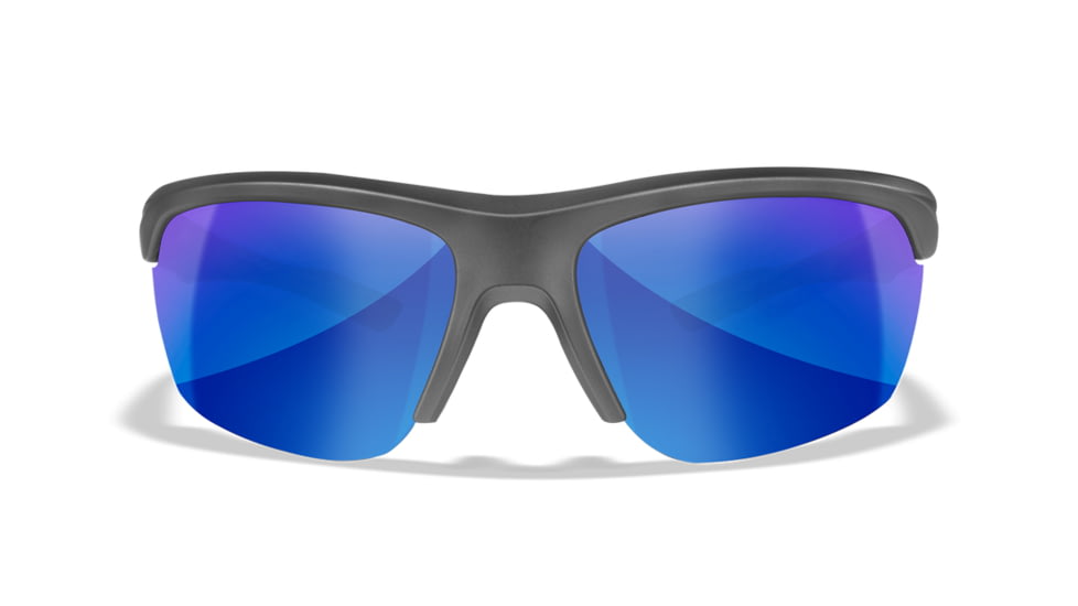 Wiley X YF Swift Sunglasses, Graphite Frame, Blue Mirror Lens, YFSWF09