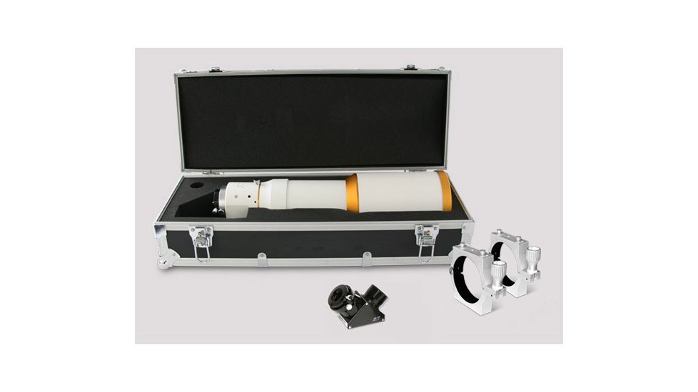 William Optics Megrez 90 APO Fluorite Doublet Refractor Telescope Package w/ 2'' CF Dielectric Diagonal, SLV 90 OD Mounting Rings, and Case M90FD-W-P
