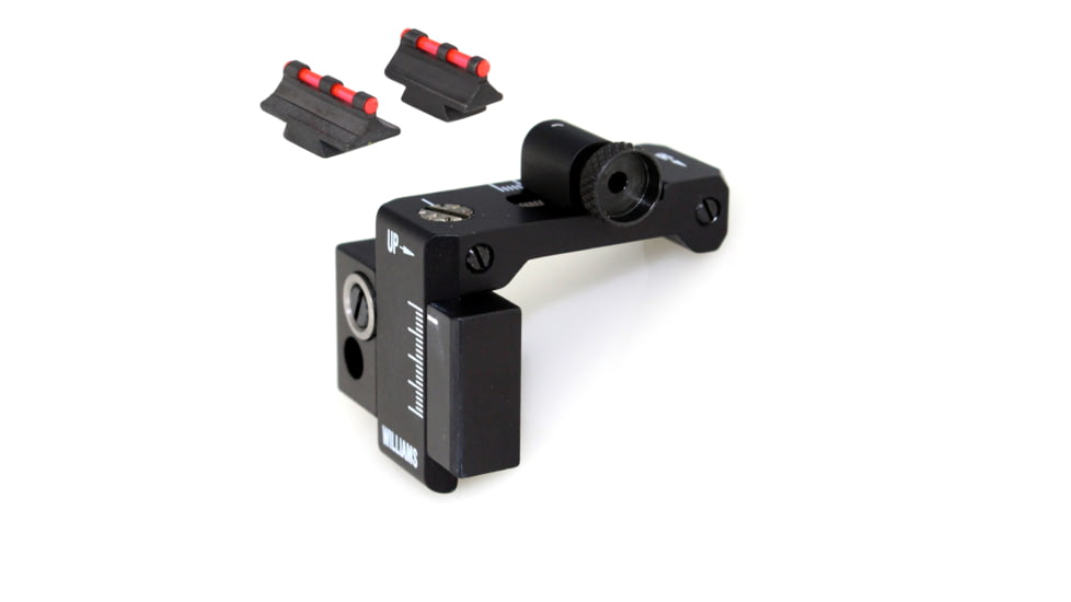 Williams Gun Sight FP Fire Sight Set w/.343m &amp; .343n, Winchester 94/Side drilled Marlin 36, Black/Red, 63331