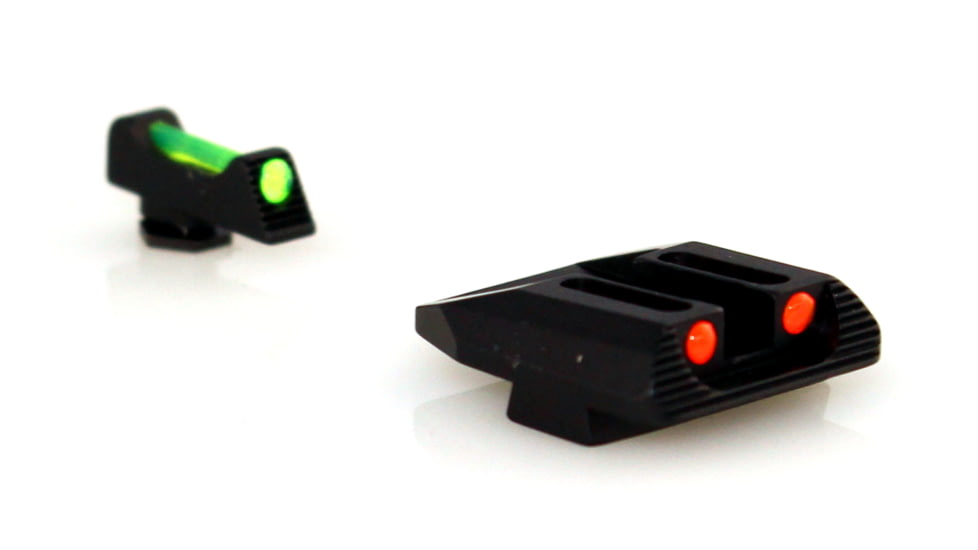 Williams Gun Sight Self Defense Pistol Sights For Glock 17, 19, 22, 23, 24, 26, 27, 33, 34, 35, 37, 38, 39, Green/Red, 56359
