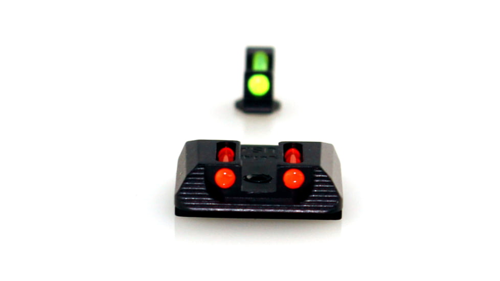 Williams Gun Sight Self Defense Pistol Sights For Glock 17, 19, 22, 23, 24, 26, 27, 33, 34, 35, 37, 38, 39, Green/Red, 56359