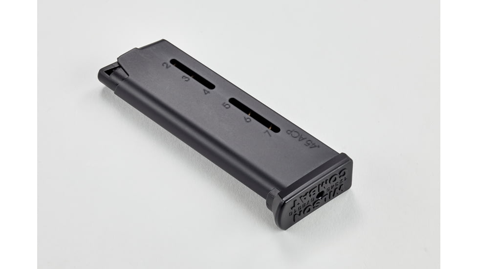 Wilson Combat 1911 Elite Tactical Magazine, .45 ACP, CP, 7RD, ETM Base Pad, Black, 500-45C7B-7RD