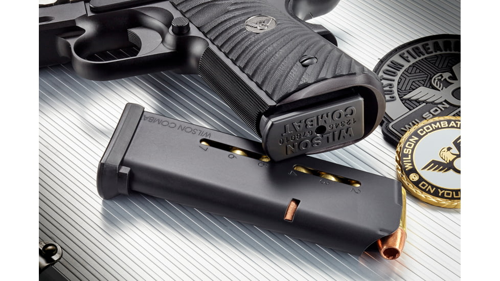 Wilson Combat 1911 Elite Tactical Magazine, .45 ACP, CP, 7RD, ETM Base Pad, Black, 500-45C7B-7RD