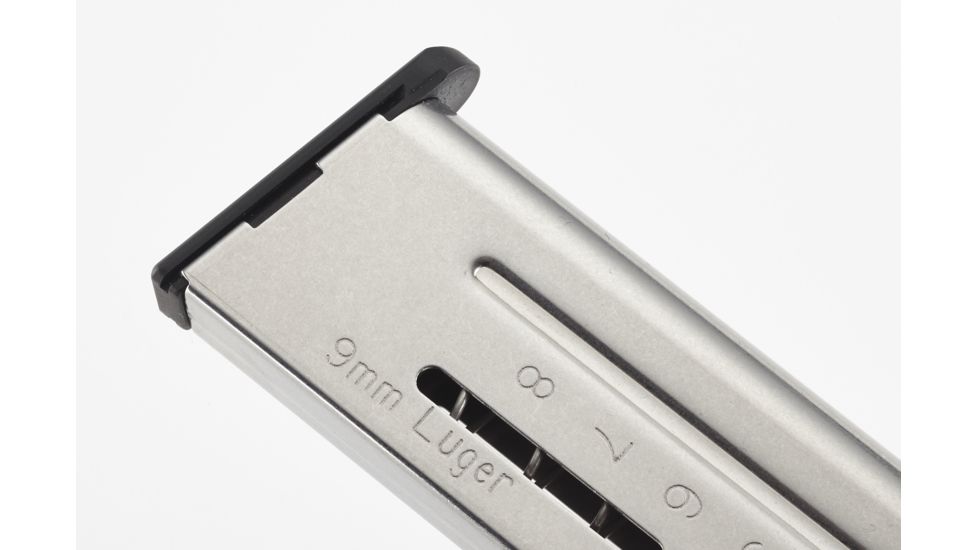 Wilson Combat 1911 Elite Tactical Magazine, 9mm, Compact, 8 Round, Flush Fit Steel Base Pad 500-9C8